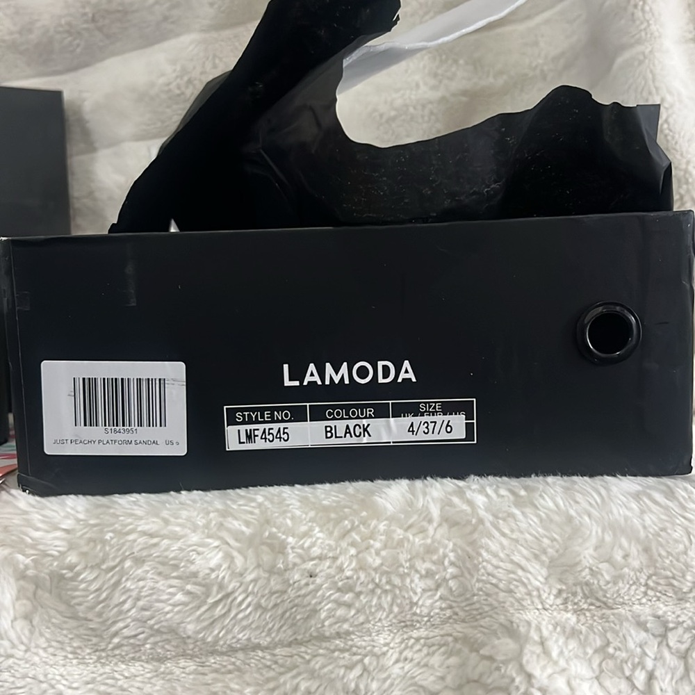 Dolls kill LAMODA JUST PEACHY PLATFORM SANDALS -black - Picture 9 of 10